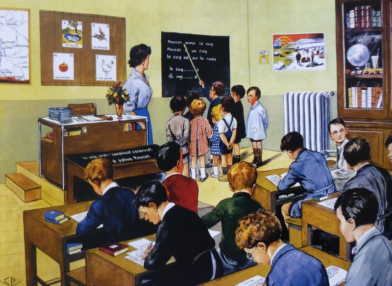 Une classe des années 50-60